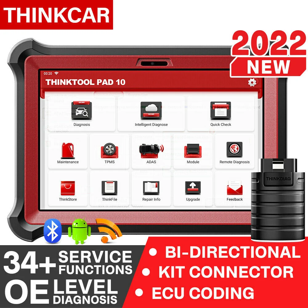 Thinktool PAD 10 Bidirectional Car OBD2 Scanner Diagnostic Tool KEY Programming
Thinktool PAD 10 Bidirectional Car OBD2 Scanner Diagnostic Tool KEY Programming