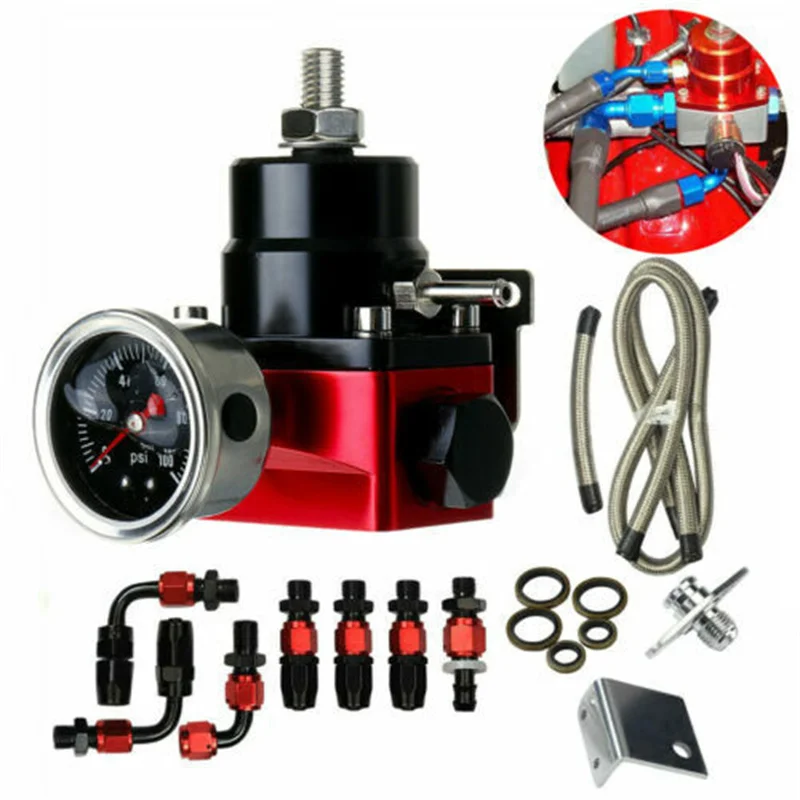 6An Adjustable Fuel Pressure Regulator Kit Turbine Fuel Valve Pressure Regulator Oil Cooling Connector Oil Pipe Set
6An Adjustable Fuel Pressure Regulator Kit Turbine Fuel Valve Pressure Regulator Oil Cooling Connector Oil Pipe Set