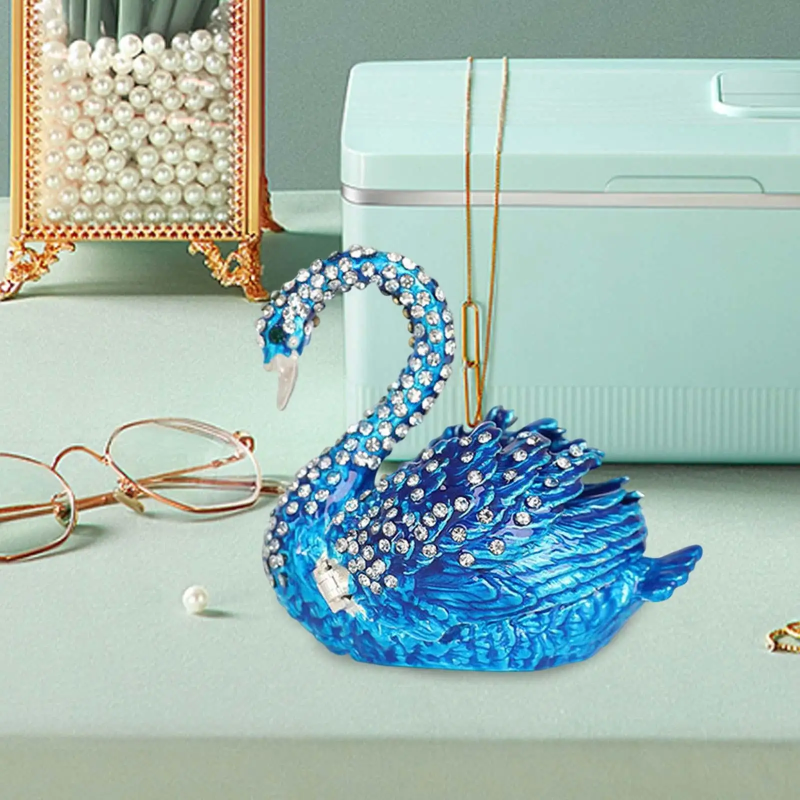 Swan Jewelry Case Gift Portable Art Crafts Dustproof Jewelry Earring Case for Book Case Vanity Table Cabinet Dresser Mirror Tray
Swan Jewelry Case Gift Portable Art Crafts Dustproof Jewelry Earring Case for Book Case Vanity Table Cabinet Dresser Mirror Tray