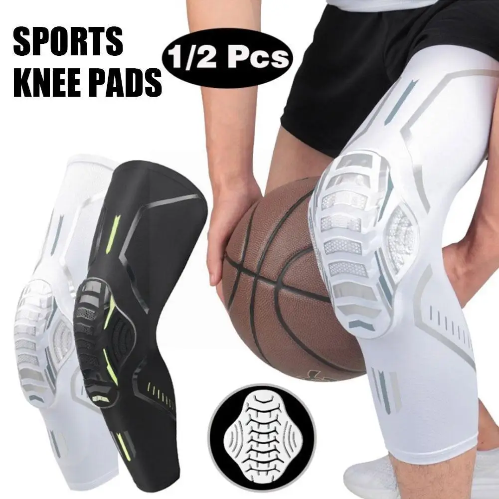 

Basketball Knee Pads Non-slip Spandex Mountaineering Elastic Sports Bracers Cycling Training Gear Support Protective Fitnes M9I7