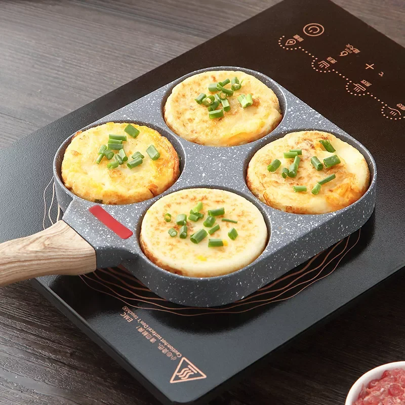 Holes Egg Frying Pan Multifunction Hamburger Steak Non Stick Pan High Quality Wooden Handle Cooking Pan Cooking Utensils
Holes Egg Frying Pan Multifunction Hamburger Steak Non Stick Pan High Quality Wooden Handle Cooking Pan Cooking Utensils