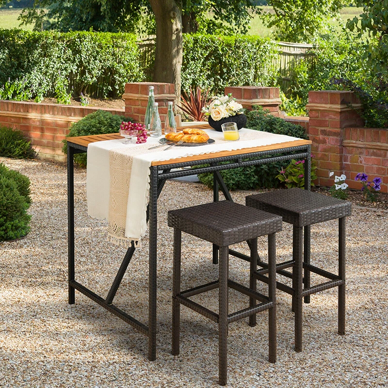 2 Pieces Patio Rattan Wicker Bar Stool Chairs Dinning Room Chairs for Party Outdoor Garden Supplies
2 Pieces Patio Rattan Wicker Bar Stool Chairs Dinning Room Chairs for Party Outdoor Garden Supplies