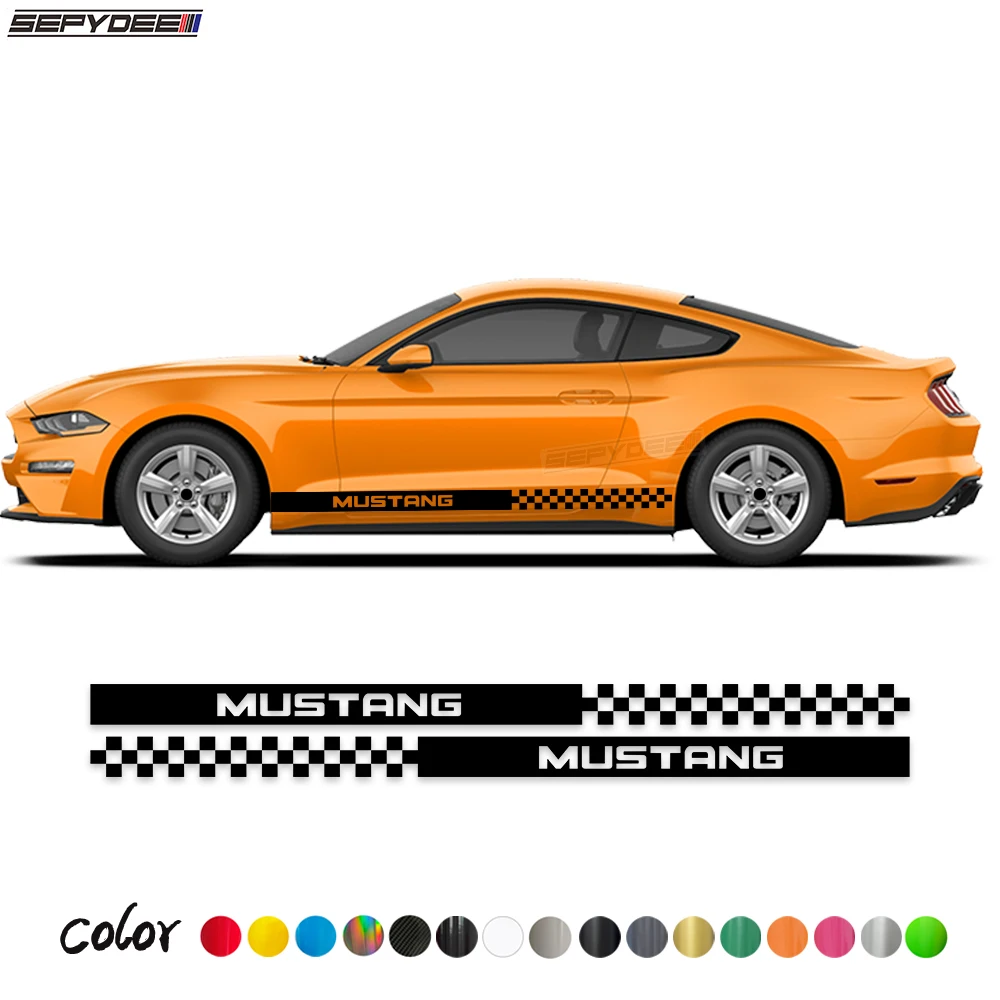 1 Pair Racing Sport Styling Car Side Stripes Sticker Body Decor Lattices Graphic Vinyl Film Decals For Ford Mustang Accessories
1 Pair Racing Sport Styling Car Side Stripes Sticker Body Decor Lattices Graphic Vinyl Film Decals For Ford Mustang Accessories