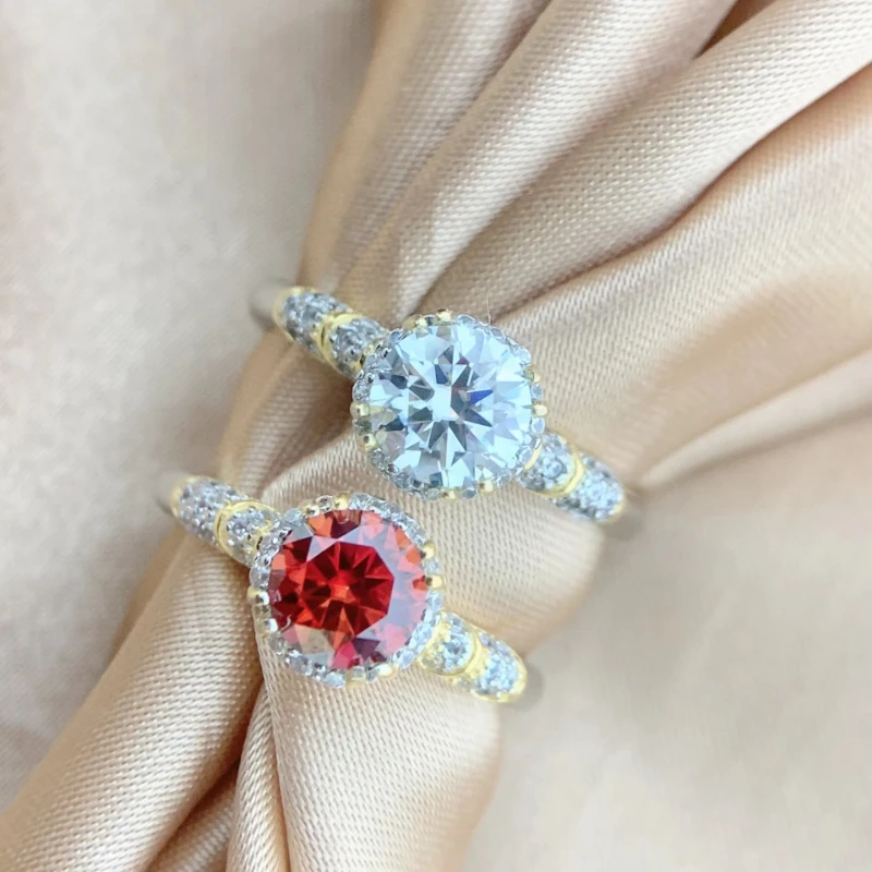 Red Moissanite Engagement Rings S925 Sterling Silver 2 Colors Gold Plated Fine Female Jewelry Certificate Drop Shipping
Red Moissanite Engagement Rings S925 Sterling Silver 2 Colors Gold Plated Fine Female Jewelry Certificate Drop Shipping