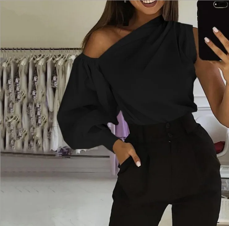 Women Summer Long Sleeve Tshirts Sexy Off Shoulder Balck Tops 2021 Fashion All-Match Casual Solid Elegant Plus Size New Blusas
Women Summer Long Sleeve Tshirts Sexy Off Shoulder Balck Tops 2021 Fashion All-Match Casual Solid Elegant Plus Size New Blusas