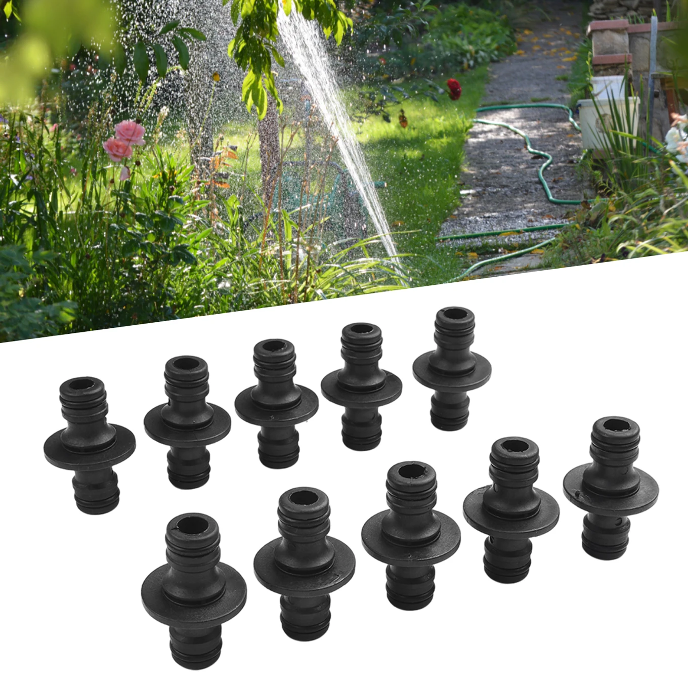 Tool Quick Coupling Accessory Garden Hose Part Two-way Watering 1/2 inch 10pcs 50*16*9mm Connector Faucet Joints
Tool Quick Coupling Accessory Garden Hose Part Two-way Watering 1/2 inch 10pcs 50*16*9mm Connector Faucet Joints