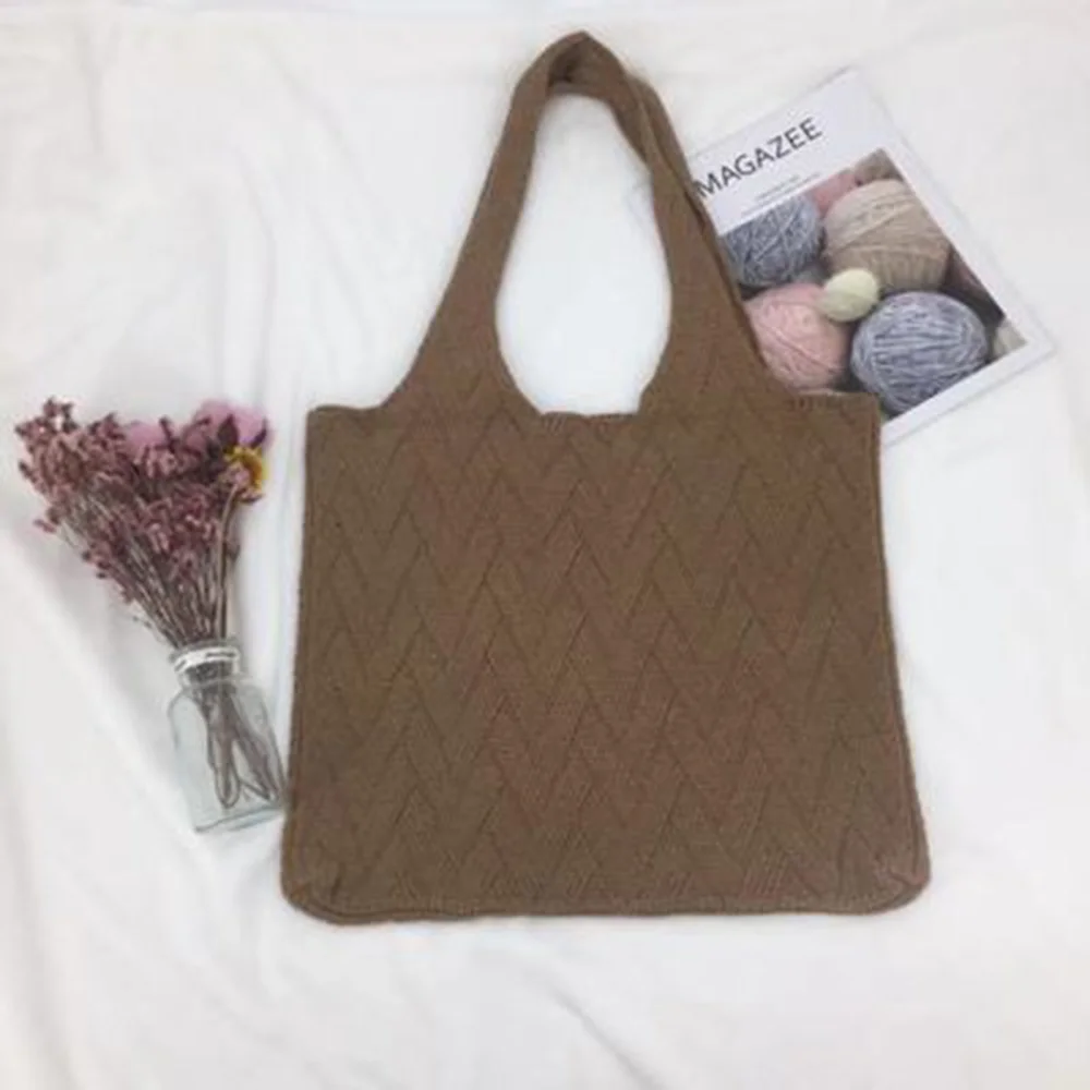 Korean Style Chic Knitting Shopping Bag Leisure Large-capacity Portable Shoulder Bag Woven Vest Bag Wool Bag Women Totes Purses
Korean Style Chic Knitting Shopping Bag Leisure Large-capacity Portable Shoulder Bag Woven Vest Bag Wool Bag Women Totes Purses