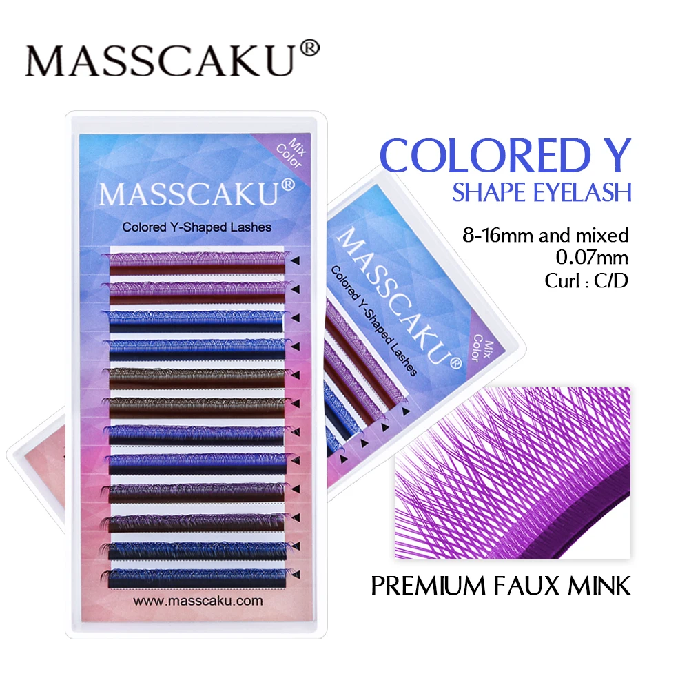 Wholesale Masscaku Premade Volume Fans Colored YY Shape Eyelash Extensions C/D Curl High Quality Idividual False Lashes
Wholesale Masscaku Premade Volume Fans Colored YY Shape Eyelash Extensions C/D Curl High Quality Idividual False Lashes