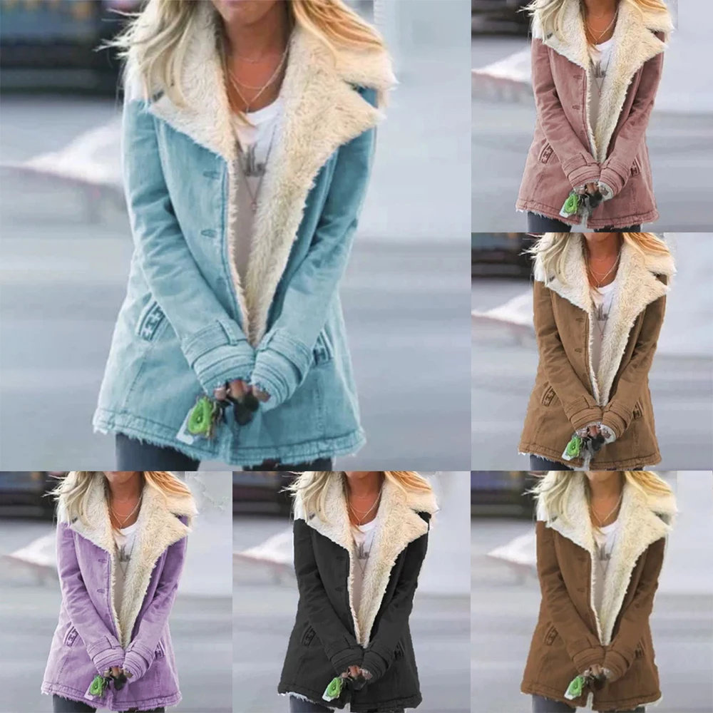 2022 Women's Fleece Jackets Long-sleeved Fleece Warm Padded Jacket Women Winter Thick Wool Coat Vintage Fall Jacket For Women
2022 Women's Fleece Jackets Long-sleeved Fleece Warm Padded Jacket Women Winter Thick Wool Coat Vintage Fall Jacket For Women