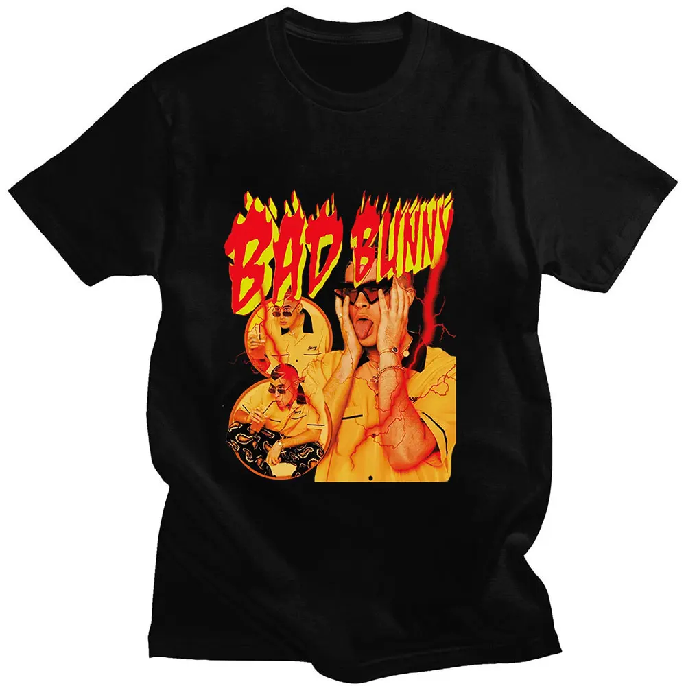 Rapper Bad Bunny 2022 High Street Harajuku Pop Print Summer Short Sleeve 100% Cotton Loose Sport Couple T-shirt Oversized Trend
Rapper Bad Bunny 2022 High Street Harajuku Pop Print Summer Short Sleeve 100% Cotton Loose Sport Couple T-shirt Oversized Trend