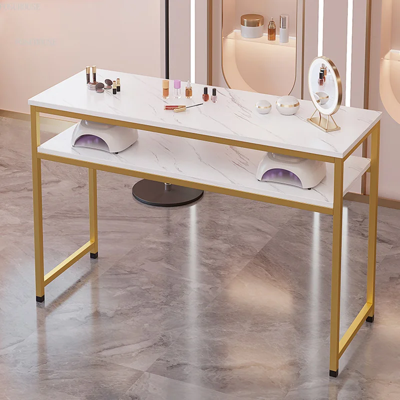 

Скандинавский единичный телефон, современный двойной маникюрный набор, дизайнерский профессиональный стол из мрамора