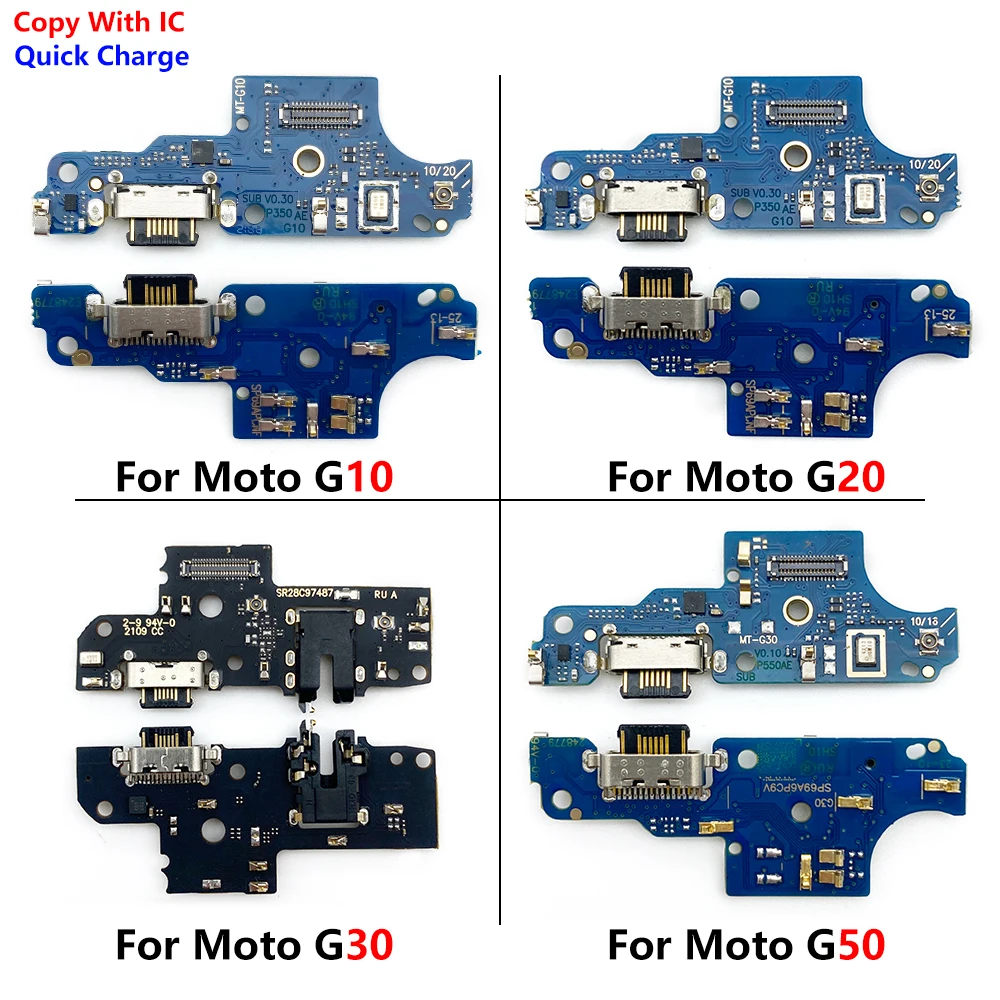10 шт. USB-порт для зарядки док-разъем зарядная плата гибкий кабель Moto G10 G20 G30 G60 G100 E7