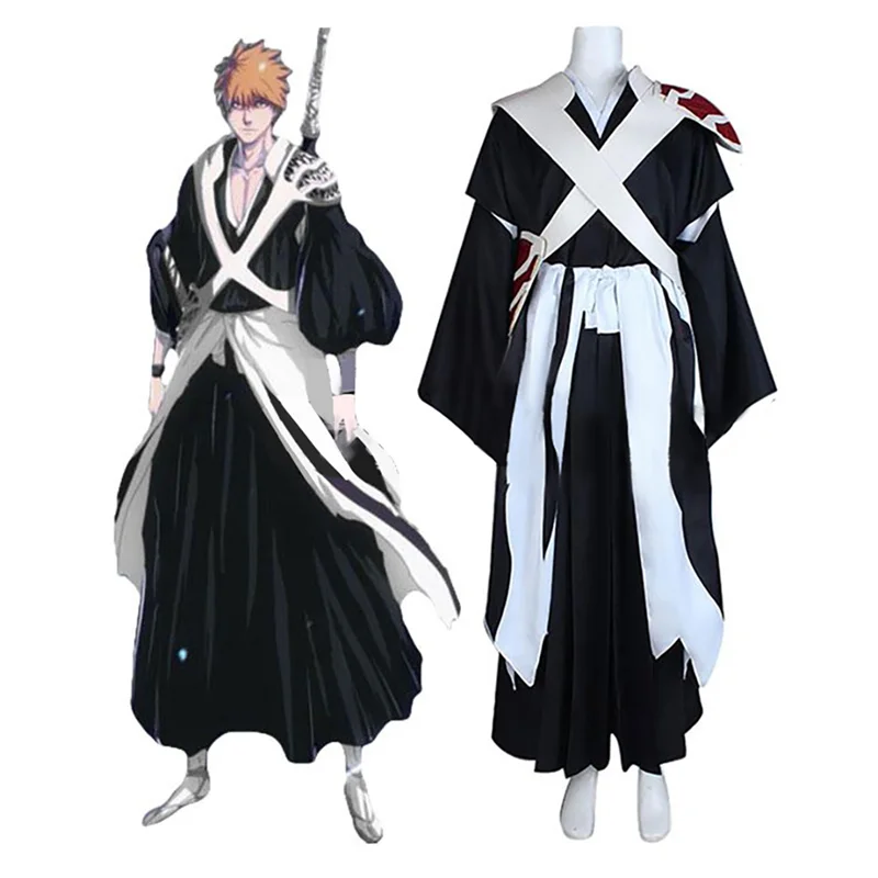 

BLEACH Thousand Year Blood War Kimono Samurai Kurosaki Ichigo Cosplay Costumes Robe Gown Halloween Suits