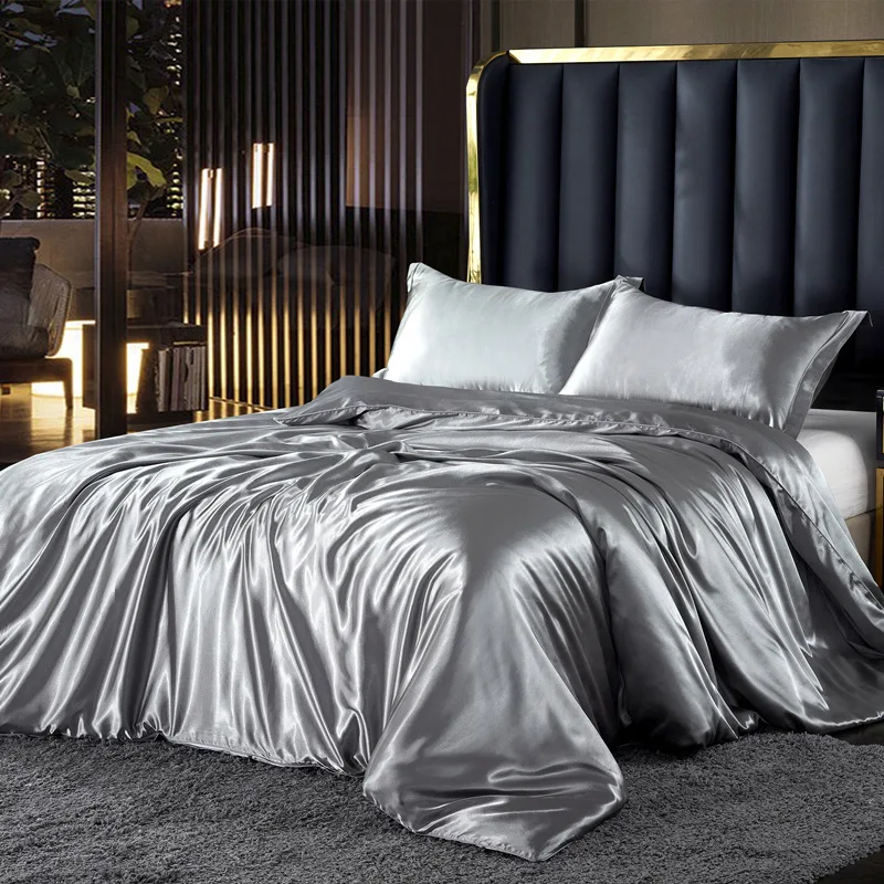 Silk Bedding Set with Duvet Cover Bed Sheet Set with PillowCase Comforter Sets King Queen Full Twin Size Bed Linen Set
Silk Bedding Set with Duvet Cover Bed Sheet Set with PillowCase Comforter Sets King Queen Full Twin Size Bed Linen Set