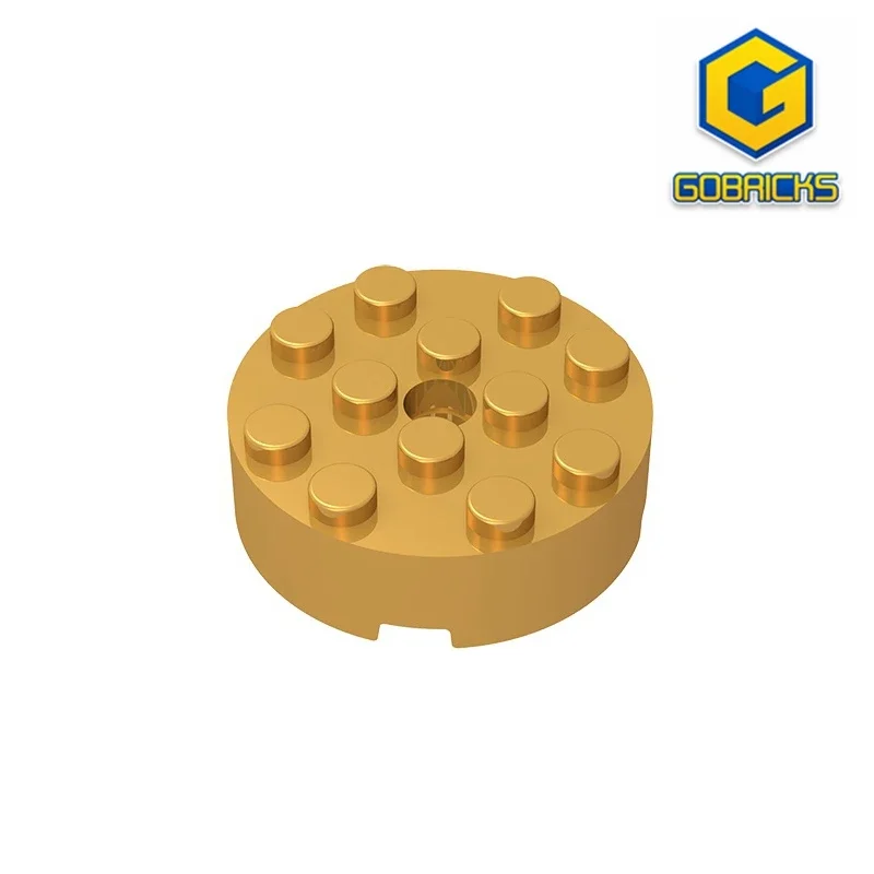 

Строительные блоки gobrick, круглые Блоки 4x4 с отверстием, совместимые с lego 87081
