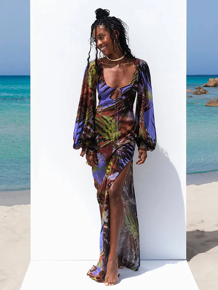 Retro Purple Print Long Sleeve Low Collar Straight Dress 2023 Summer Women Sexy Hollow Out High Slit Party Maxi Dresses A2641
Retro Purple Print Long Sleeve Low Collar Straight Dress 2023 Summer Women Sexy Hollow Out High Slit Party Maxi Dresses A2641