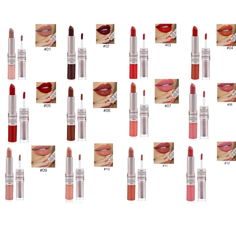 2 in 1 Matte Liquid Lipstick and Matte Lip Gloss Makeup Moisturizing Long Lasting Waterproof Velvety Lipstick 12 Color
2 in 1 Matte Liquid Lipstick and Matte Lip Gloss Makeup Moisturizing Long Lasting Waterproof Velvety Lipstick 12 Color