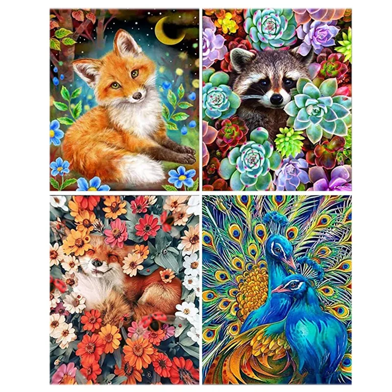 4Pcs DIY Animal Full Diamond Round Diamond Painting Art Kit For Home Wall Decor 30X40cm
4Pcs DIY Animal Full Diamond Round Diamond Painting Art Kit For Home Wall Decor 30X40cm