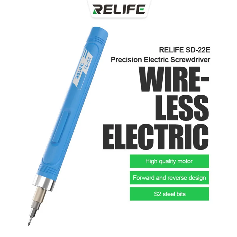 RELIFE SD-22E Precision Electric Screwdriver 10 Pcs S2 Alloy Steel Bit Head Quick Disassembly Tools For Electronic Maintenance
RELIFE SD-22E Precision Electric Screwdriver 10 Pcs S2 Alloy Steel Bit Head Quick Disassembly Tools For Electronic Maintenance