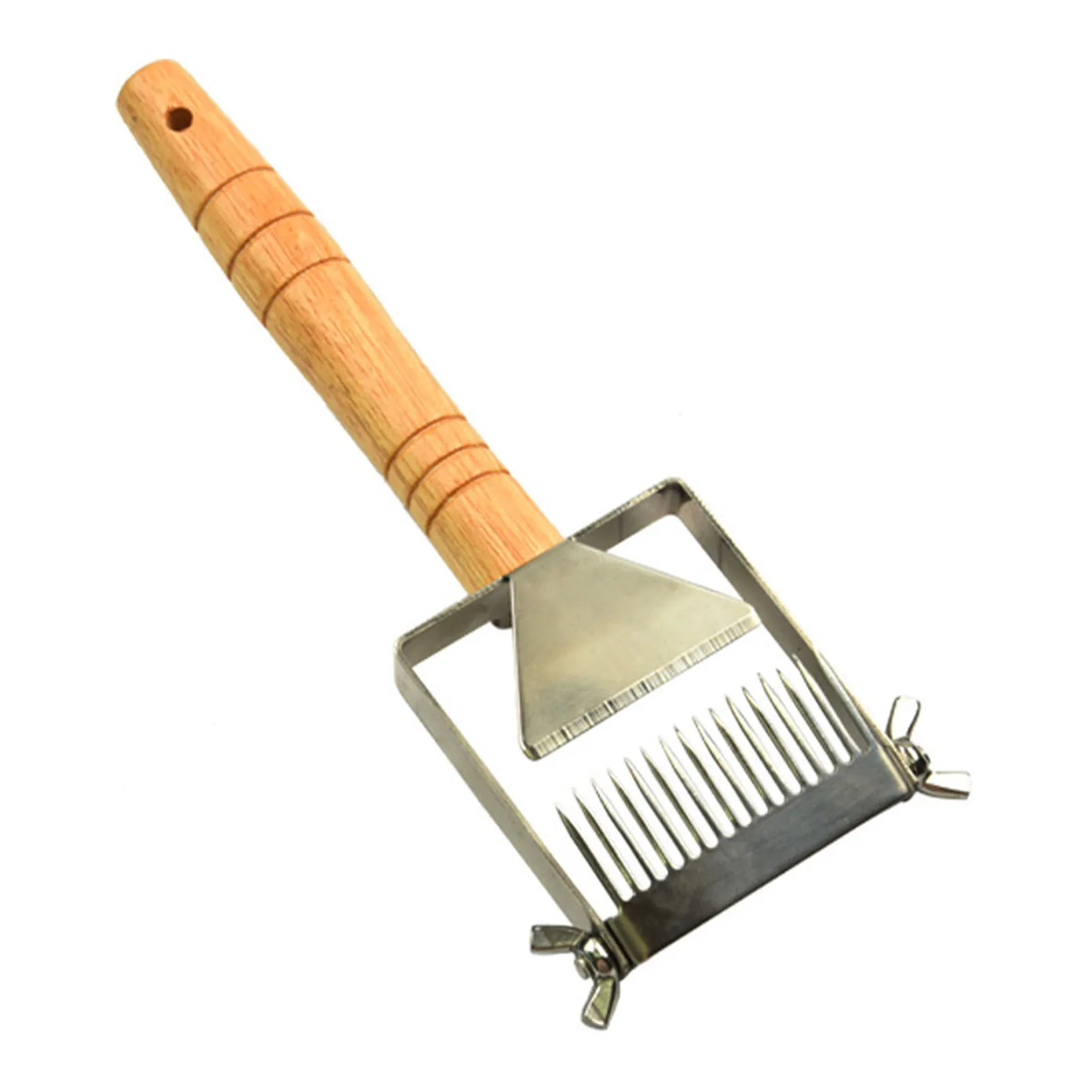 Bee Hive Honey Fork Honey Cutting Rake Fork With Wooden Handle Multi-Function Uncapping Rake Fork For Honey Extracting
Bee Hive Honey Fork Honey Cutting Rake Fork With Wooden Handle Multi-Function Uncapping Rake Fork For Honey Extracting