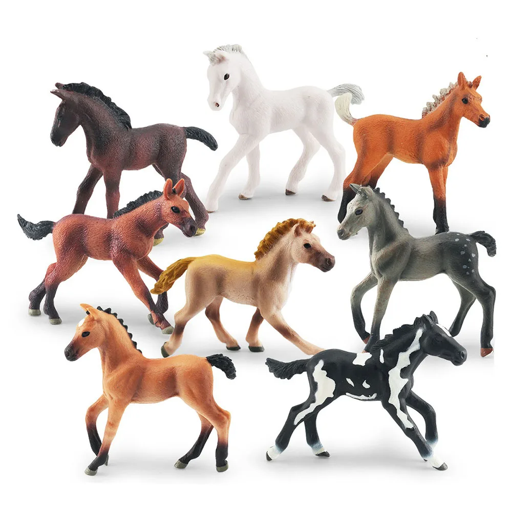 

1 шт. мини пони фигурки Гольштейна жеребенок чистокровная лошадь ПВХ фигурка детская развивающая игрушка