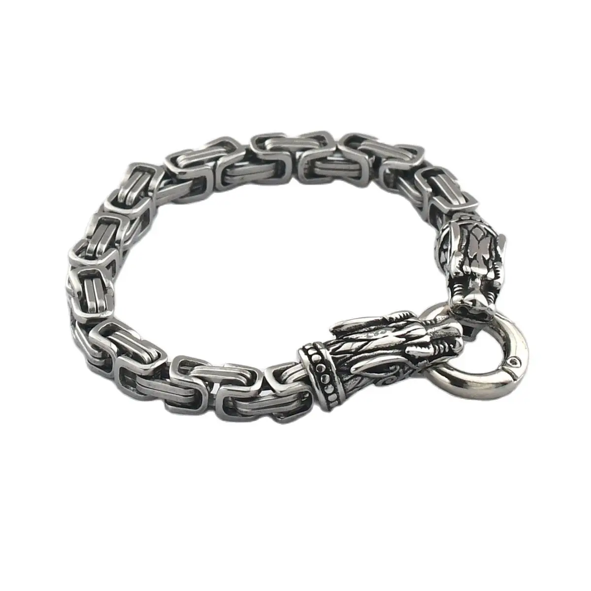 Stainless Steel Men's Bracelet Viking Celtic Wolf Head King Chain Bracelet Accessories Viking Jewelry
Stainless Steel Men's Bracelet Viking Celtic Wolf Head King Chain Bracelet Accessories Viking Jewelry