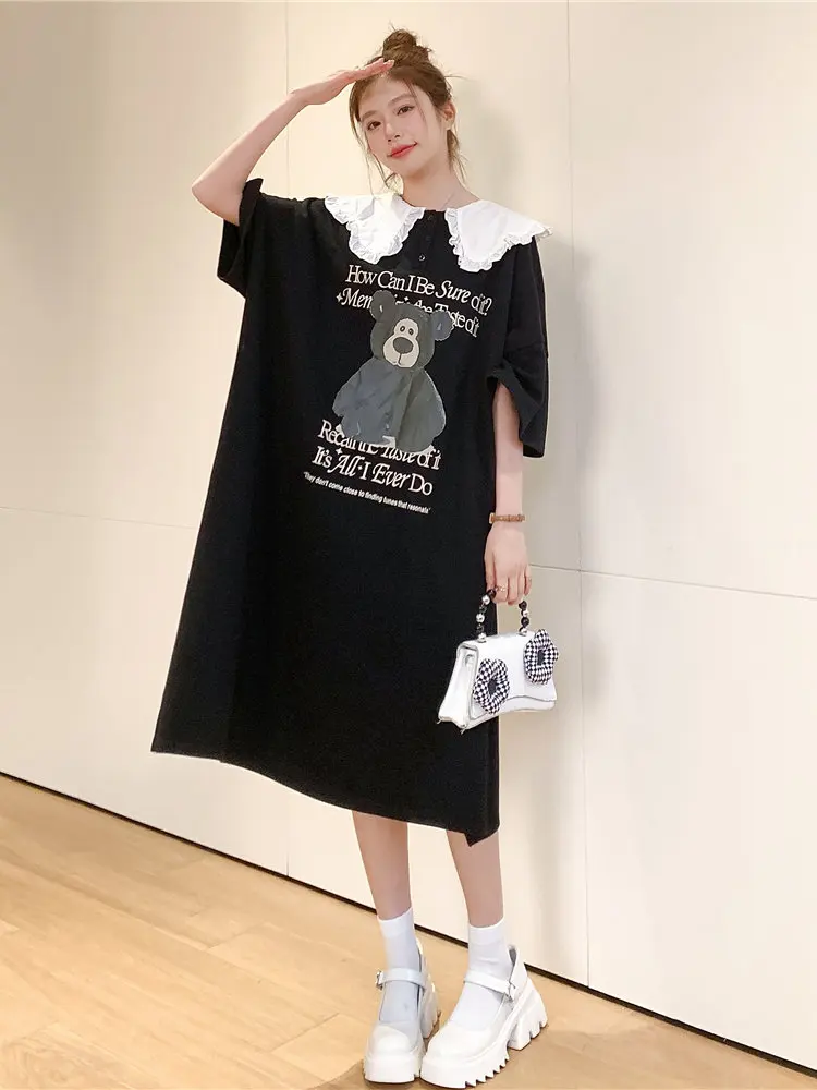 2023 Summer New Korea Slit Woman Dress Vestidos Robe Elbise Loose Plus Size Cotton Short Sleeve Doll Collar Long Dress
2023 Summer New Korea Slit Woman Dress Vestidos Robe Elbise Loose Plus Size Cotton Short Sleeve Doll Collar Long Dress