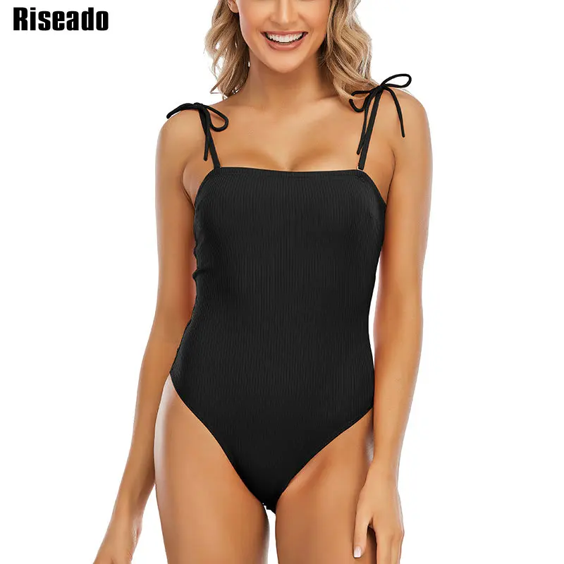 Riseado Tie Shoulder One Piece Swimsuit 2022 Ribbed Sexy Swimwear Women Backless Monokini Bodysuit Solid Women's Bathing Suits
Riseado Tie Shoulder One Piece Swimsuit 2022 Ribbed Sexy Swimwear Women Backless Monokini Bodysuit Solid Women's Bathing Suits
