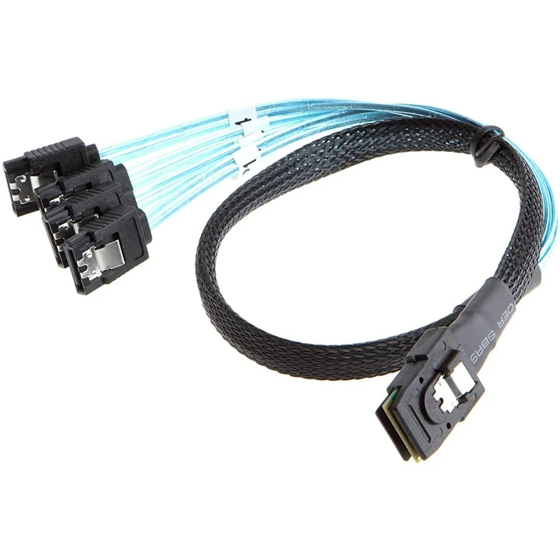 Hot Mini SAS 36Pin (SFF-8087) Male To 4 SATA 7Pin Female Cable, Mini SAS Host/Controller To 4 SATA Target/Backplane, 0.5M
Hot Mini SAS 36Pin (SFF-8087) Male To 4 SATA 7Pin Female Cable, Mini SAS Host/Controller To 4 SATA Target/Backplane, 0.5M
