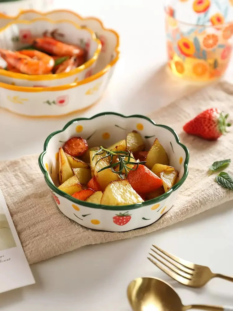 1pcs Air Frying Pan Special Ceramic Bowls Oven Oatmeal Fruit Salad Baking Bowl Tableware Kitchen Supplies Household Originality
1pcs Air Frying Pan Special Ceramic Bowls Oven Oatmeal Fruit Salad Baking Bowl Tableware Kitchen Supplies Household Originality