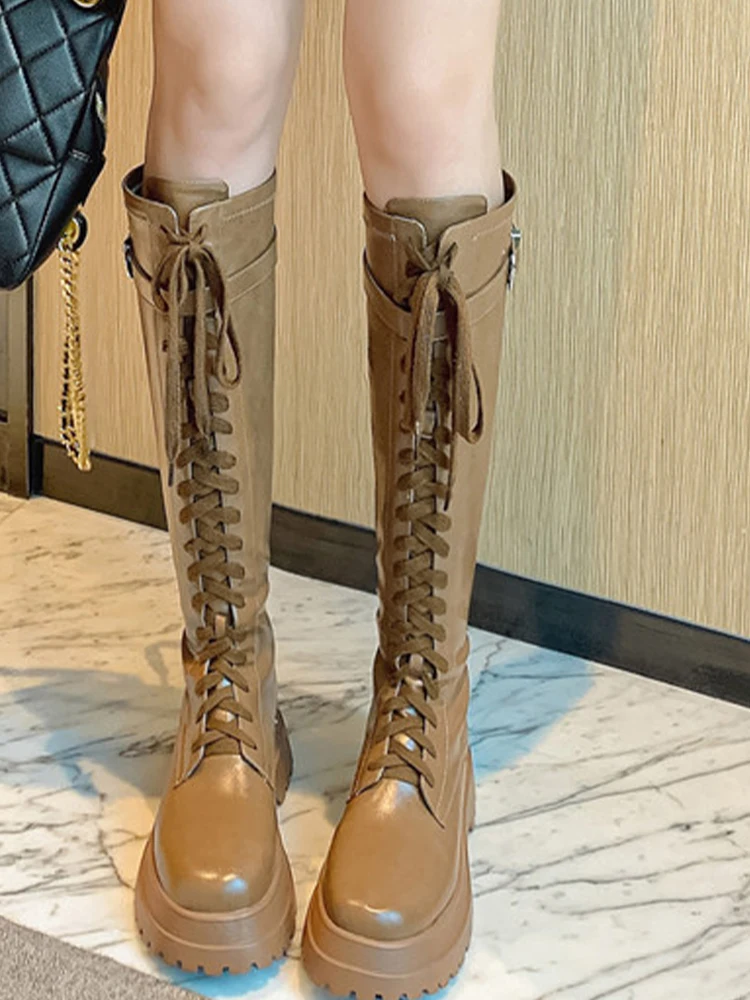 Mid Heels Chelsea Women Lace Up Boots Autumn Winter New 2022 Fad Zipper Casual Shoes Motorcycle Women Knee-high Platform Boots
Mid Heels Chelsea Women Lace Up Boots Autumn Winter New 2022 Fad Zipper Casual Shoes Motorcycle Women Knee-high Platform Boots