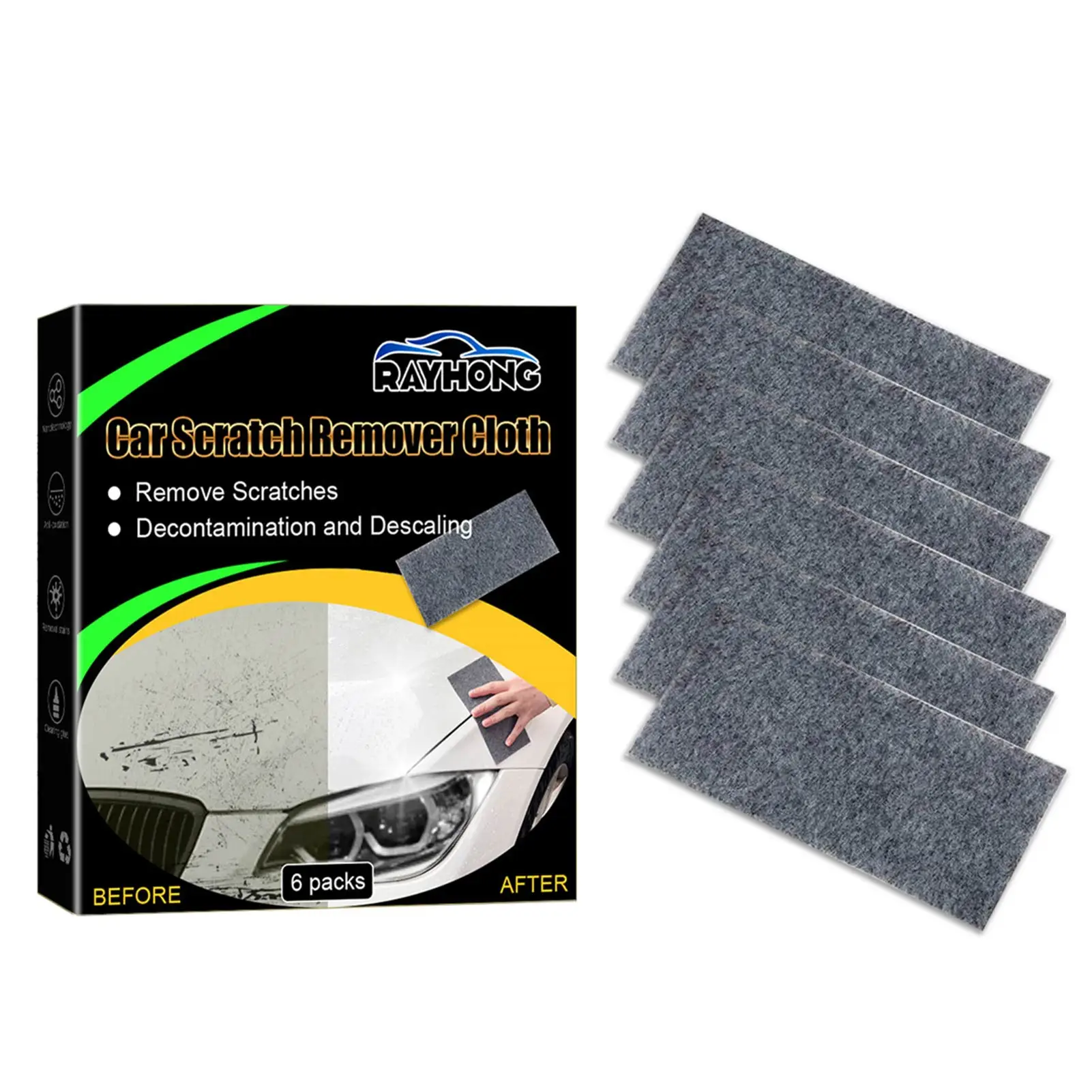 6 Pack Nano Sparkle Cloth Nano Magic Cloth Scratch Remover Nano Cloth Remove Stubborn Residuals Minor Scratches Water Stains
6 Pack Nano Sparkle Cloth Nano Magic Cloth Scratch Remover Nano Cloth Remove Stubborn Residuals Minor Scratches Water Stains