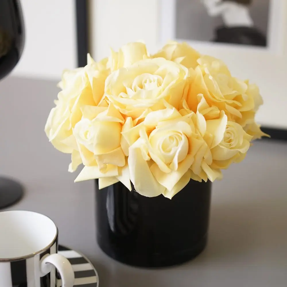 Faux Yellow Rose Arrangement Artificial Silk Flowers Small White Bouquet Home Party Winter Wedding Decoration Fake Flowers
Faux Yellow Rose Arrangement Artificial Silk Flowers Small White Bouquet Home Party Winter Wedding Decoration Fake Flowers
