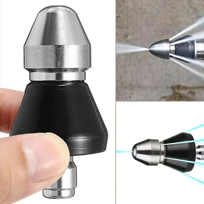 Stainless Steel High Pressure Sewer Cleaning Nozzle 1/4'' Quick High Pressure Washer Jet Head Sewer Drain Hose Nozzle Garden 1PC
Stainless Steel High Pressure Sewer Cleaning Nozzle 1/4'' Quick High Pressure Washer Jet Head Sewer Drain Hose Nozzle Garden 1PC