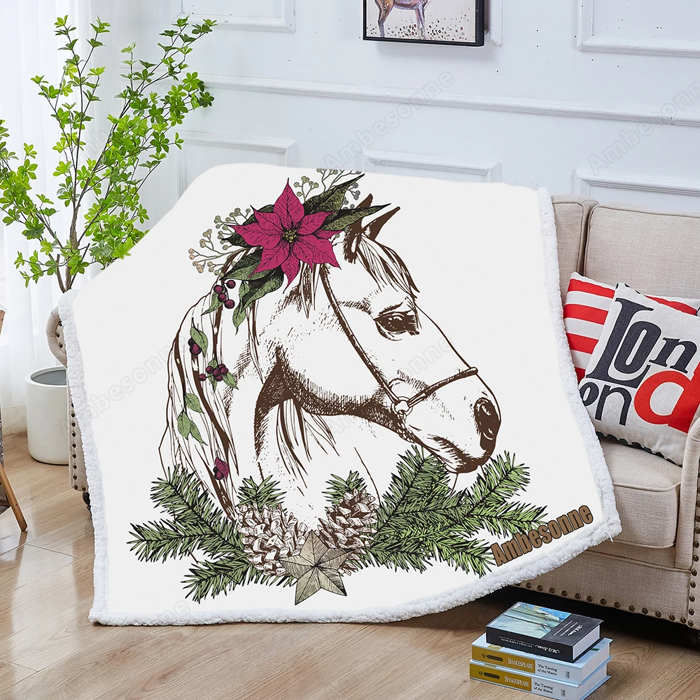 Portrait of Boho Horse Sherpa Throw Blanket Hand Drawn Blanket for Bed Food Funny Flannel Fleece Plush Cozy Bedspreads Dropship
Portrait of Boho Horse Sherpa Throw Blanket Hand Drawn Blanket for Bed Food Funny Flannel Fleece Plush Cozy Bedspreads Dropship