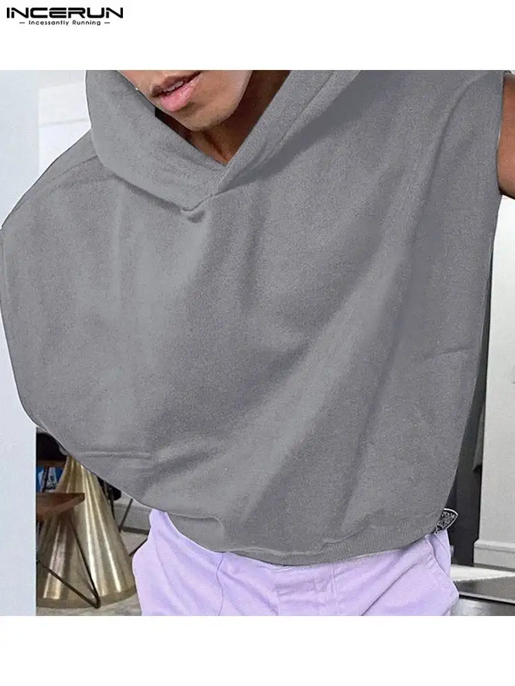 Stylish All-match Simple Tops INCERUN Men Solid Hollow Back Hoodies Fashion Male Loose Comfortable Sleeveless Sweatshirts S-5XL 
Stylish All-match Simple Tops INCERUN Men Solid Hollow Back Hoodies Fashion Male Loose Comfortable Sleeveless Sweatshirts S-5XL