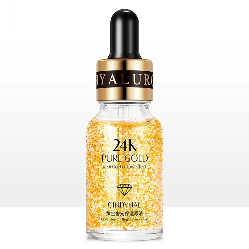

24K Gold Face Essence Moisturizing Anti-aging Wrinkle Hyaluronic Acid Serum Shrinks Pores Repairs Dry Loose Skin Care Products