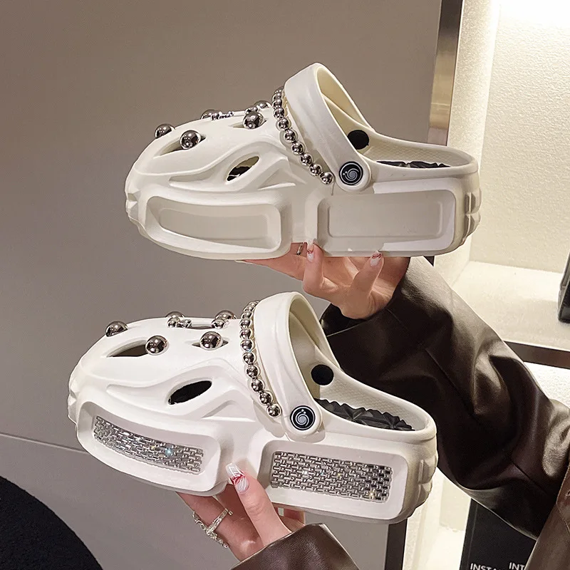 Women's Fashion Outwear Slippers Summer Thick Sole Rhinestone Baotou High Quality Girls' Sandals Women's Sexy Flat Shoes
Women's Fashion Outwear Slippers Summer Thick Sole Rhinestone Baotou High Quality Girls' Sandals Women's Sexy Flat Shoes
