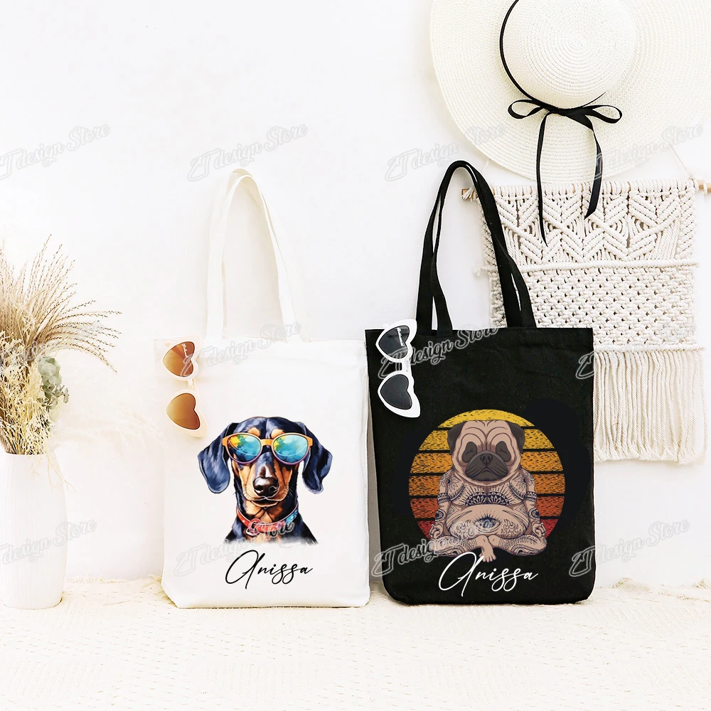 Custom Canvas Tote Bag With Name for Wedding Maid of Honor Bridal Bachelorette Party Gifts Personalized Dog Pattern Shopping Bag
Custom Canvas Tote Bag With Name for Wedding Maid of Honor Bridal Bachelorette Party Gifts Personalized Dog Pattern Shopping Bag