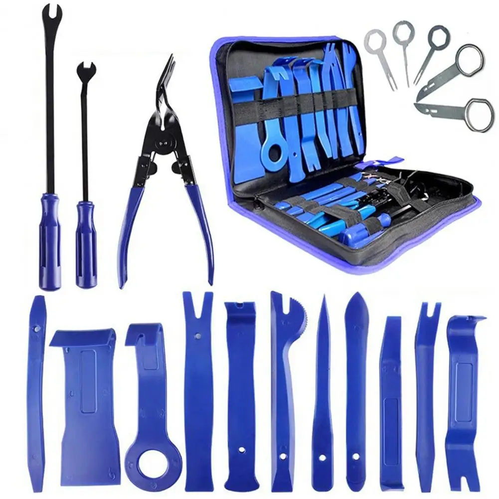 19Pcs/Set Practical Multi-purpose Good Hardness Automotive Pry Tools Auto Upholstery Repair Kit for Dashboard Installation
19Pcs/Set Practical Multi-purpose Good Hardness Automotive Pry Tools Auto Upholstery Repair Kit for Dashboard Installation