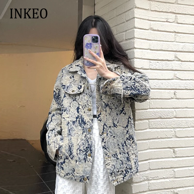 Korean style Artist Print Denim jacket Women Loose Metal button jeans jacket coat Female 2023 New Autumn Fashion INKEO 3O015
Korean style Artist Print Denim jacket Women Loose Metal button jeans jacket coat Female 2023 New Autumn Fashion INKEO 3O015