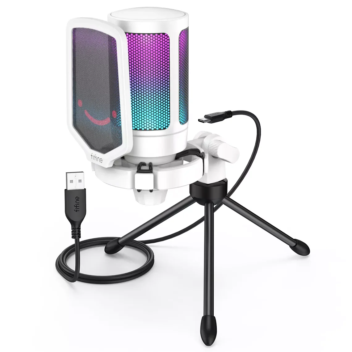 USB-микрофон для ПК, игровой записывающий настольный микрофон для ноутбука, RGB потоковый микрофон для подкастинга для онлайн-игр, Zoom-White
USB-микрофон для ПК, игровой записывающий настольный микрофон для ноутбука, RGB потоковый микрофон для подкастинга для онлайн-игр, Zoom-White