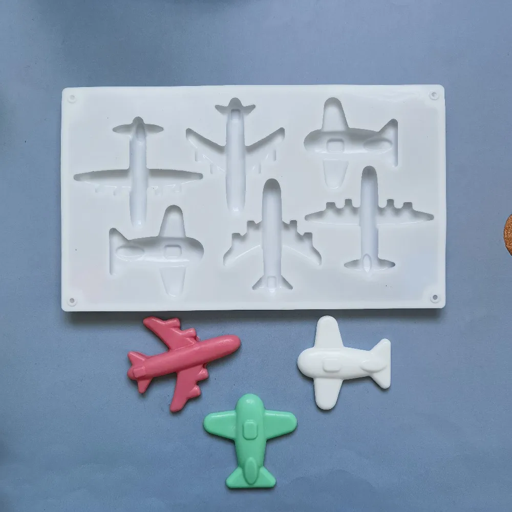 6 aircraft chocolate silicone molds DIY candy pudding dessert molds cake decoration plugins kitchen baking utensils
6 aircraft chocolate silicone molds DIY candy pudding dessert molds cake decoration plugins kitchen baking utensils
