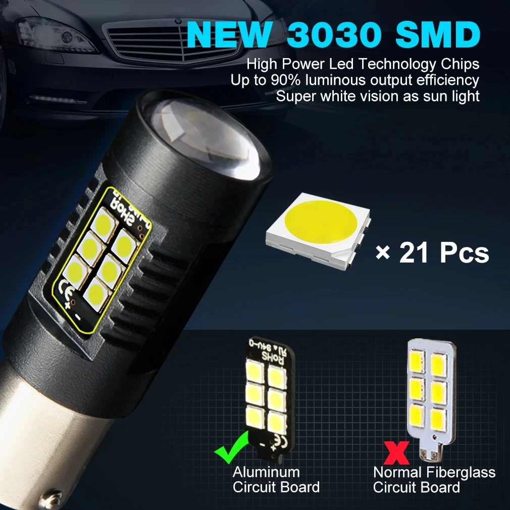 2Pcs 1156 BA15S P21W LED BAU15S PY21W BAY15D LED Bulb 1157 P21/5W R5W 21pcs 3030SMD Auto Lamp Bulbs Car LED Light 12V - 24V
2Pcs 1156 BA15S P21W LED BAU15S PY21W BAY15D LED Bulb 1157 P21/5W R5W 21pcs 3030SMD Auto Lamp Bulbs Car LED Light 12V - 24V