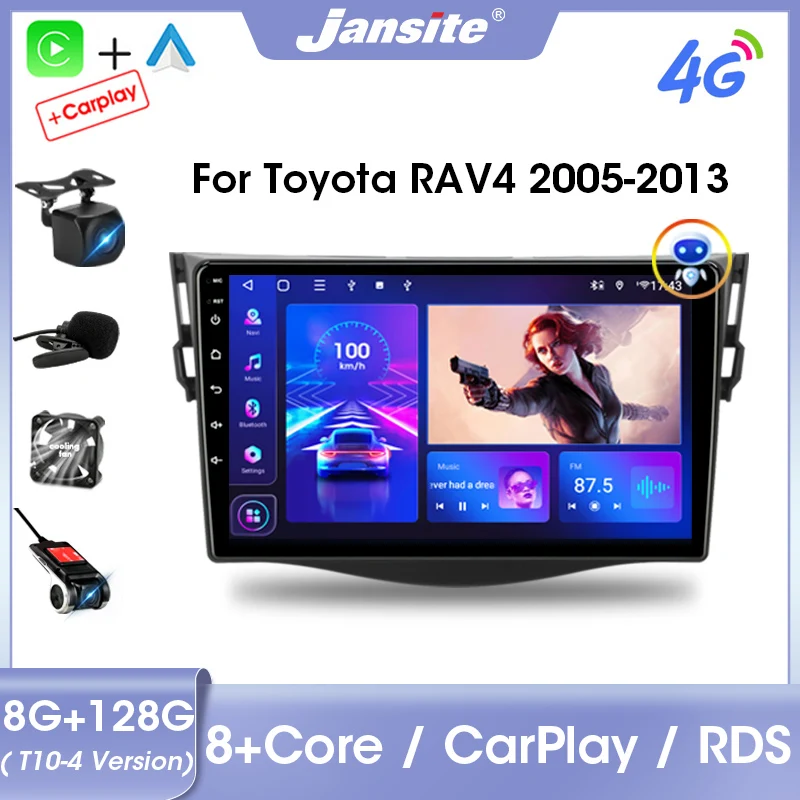 Jansite Android 11 Car Radio Multimidia Video Player For Toyota RAV4 Rav 4 2005-2013 2din GPS Stereo RDS Carplay Auto DVR DSP FM
Jansite Android 11 Car Radio Multimidia Video Player For Toyota RAV4 Rav 4 2005-2013 2din GPS Stereo RDS Carplay Auto DVR DSP FM