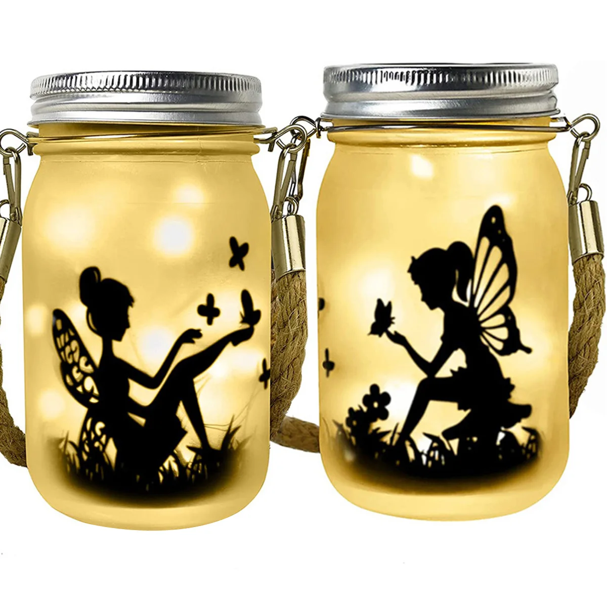 2pcs Solar Fairy Lanterns with 20LEDs and DIY Paper Cards Solar Mason Jar Lights Warm White Light IP44 Waterproof Hanging Jar So
2pcs Solar Fairy Lanterns with 20LEDs and DIY Paper Cards Solar Mason Jar Lights Warm White Light IP44 Waterproof Hanging Jar So