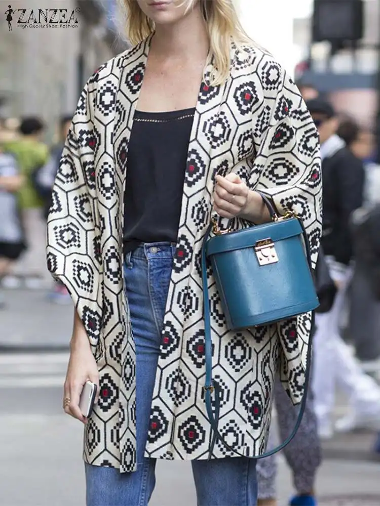ZANZEA Women Summer Loose Cardigan Casual Beach Holiday Short Sleeve 2023 Fashion Geometric Printed Kimono Oversized Outwears
ZANZEA Women Summer Loose Cardigan Casual Beach Holiday Short Sleeve 2023 Fashion Geometric Printed Kimono Oversized Outwears