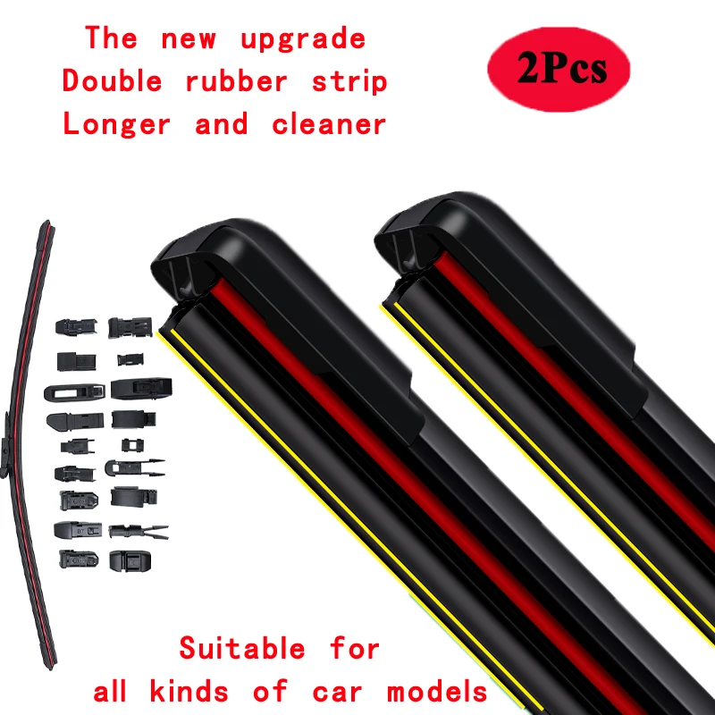 

2x for Renault Grand Modus 2004~2012 Windshield Windscreen Car Wiper Blade Front Boneless Frameless Rubber Cleaning Replacement