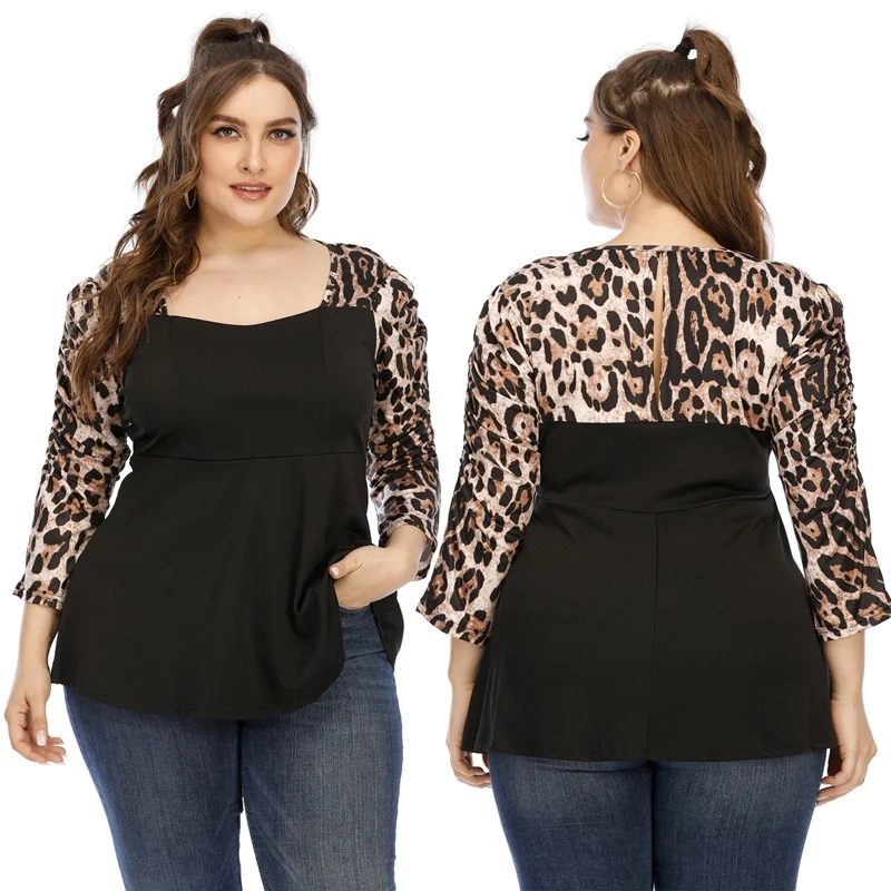 Autumn New Fashion Leopard Printed Patchwork T-Shirt Plus Size Women Long Sleeve Tops Casual T-Shirt
Autumn New Fashion Leopard Printed Patchwork T-Shirt Plus Size Women Long Sleeve Tops Casual T-Shirt