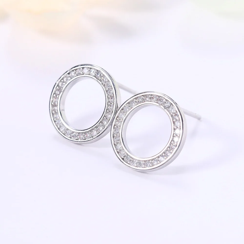 

Chic Ear Studs Women Daily Wearable Accessories with Dazzling Tiny Zirconia Delicate Fashionable Design Versatile Jewelry